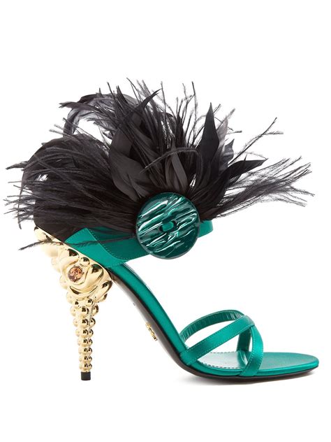 prada feather sandals|Prada denim sandals.